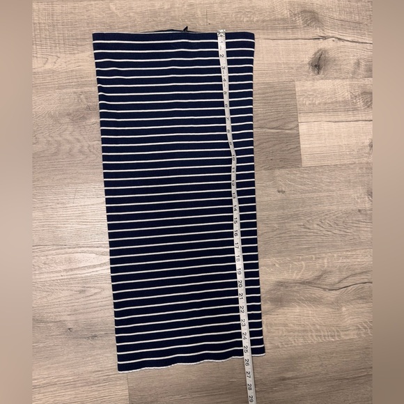 Polo Ralph Lauren Navy Blue and White Stripes Pencil Skirt - Picture 6 of 9